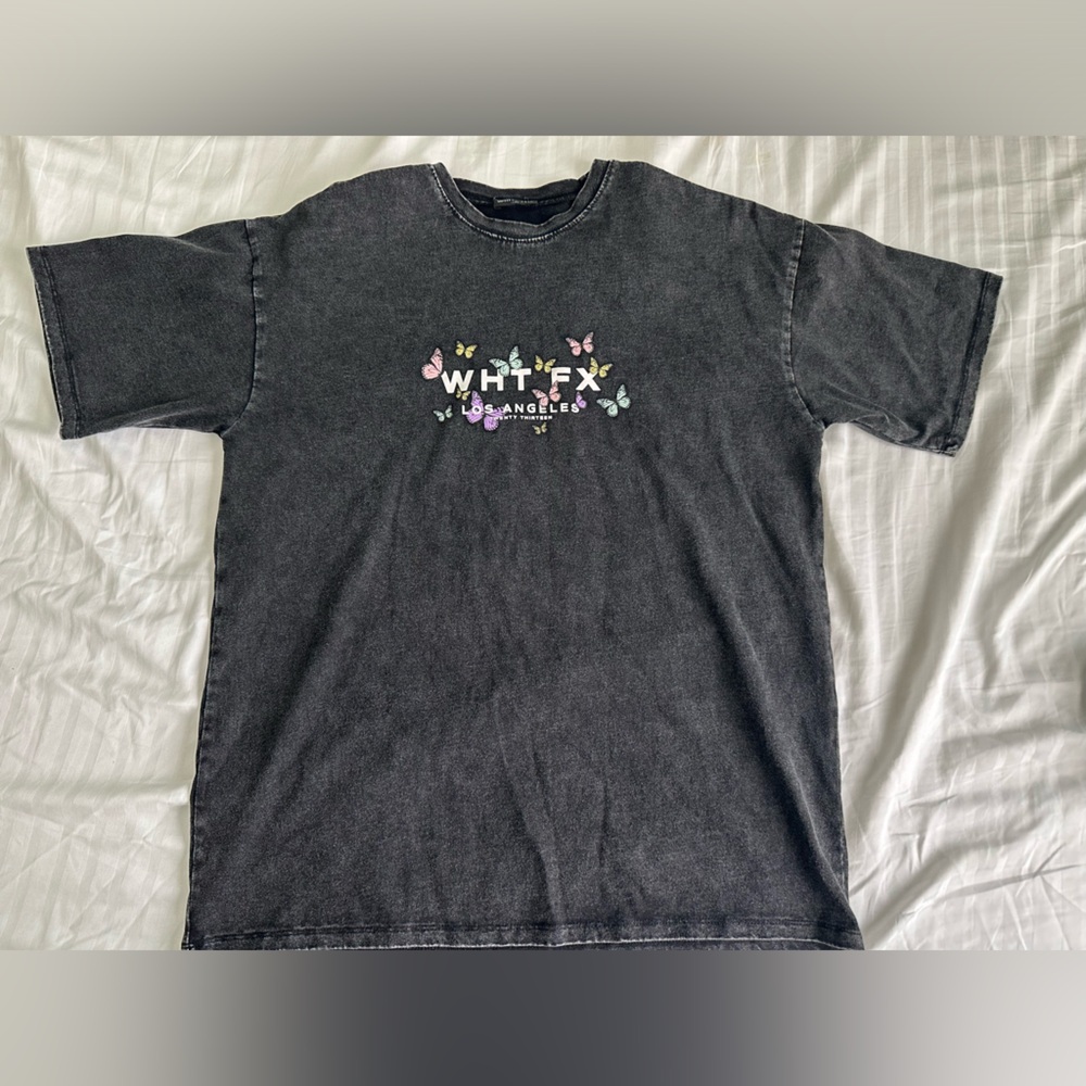 White Fox Butterfly Shirt Size S/M